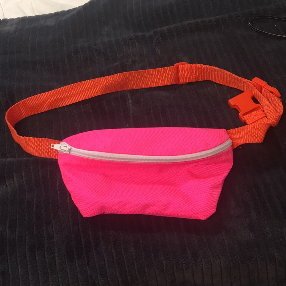 Neon pink and orange Fanny pack